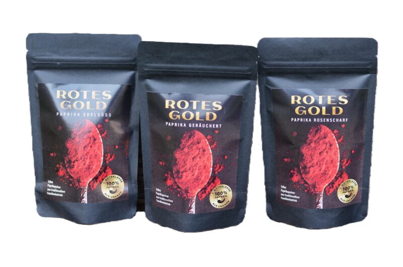 Probier-Trio: Edelsüß 90g, Rosenscharf 90g und Geräuchert 90g